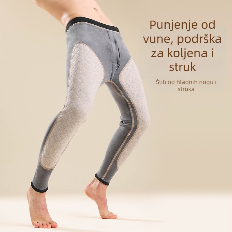 Unisex termo hlače s koljenom zaštitom i zaštitom struka, trostruki flis, izuzetno debela tkanina 501–600 g/m², plišava podstava od baršuna