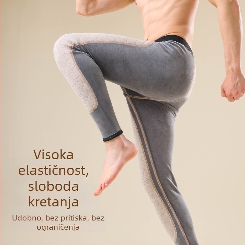 Unisex termo hlače s koljenom zaštitom i zaštitom struka, trostruki flis, izuzetno debela tkanina 501–600 g/m², plišava podstava od baršuna