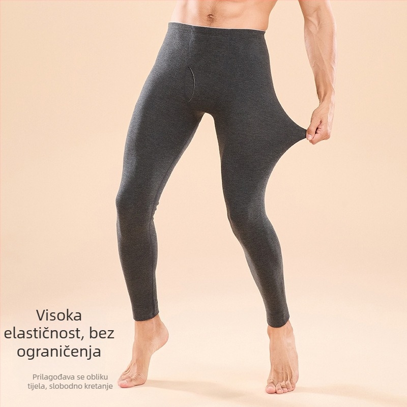 Muške termalne hlače Sky Silkworm Derong akrilna tkanina, dvostruki sloj, ekstra debeli 301-350 g/m2, baršunasta podstava, grijanje