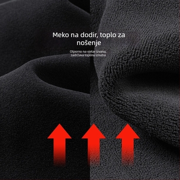 Muške hlače s ovčjim fleeceom, podstavljene fleeceom, širokog kroja, visokim strukom, zimske svakodnevne hlače