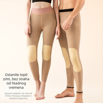 Unisex termo hlače s flisom za zimu, poliester tkanina, 90–95% poliester, debljina 201–250 g/m2