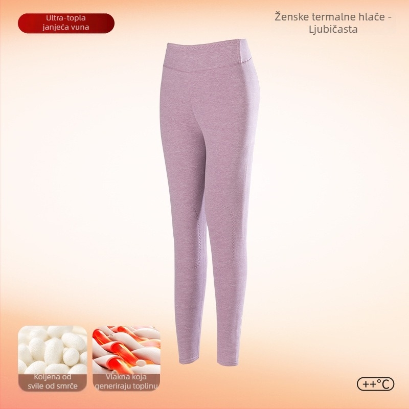 Unisex termo hlače s flisom za zimu, poliester tkanina, 90–95% poliester, debljina 201–250 g/m2