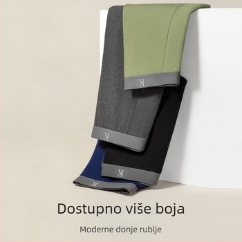 Muške pamučne termalne hlače, slim-fit, tople, jednostruke, 95–100% pamuk, srednje gustoće