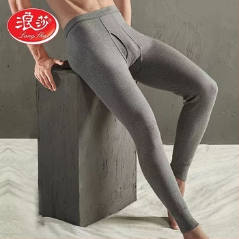 Muške pamučne termalne hlače za jesen-zimu, jednobojne, jednovrstne, skraćena duljina, srednja gustoća vlakna