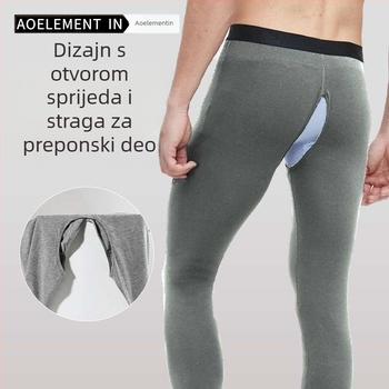 Muške tople pamukaste hlače, jednobojne, jednostrukog kroja, debela tkanina 201-250 g/m2, 90-95% pamuk
