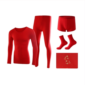 Unisex pamučni termalni komplet s kapuljom, dugim rukavima, okruglim izrezom, bez šavova