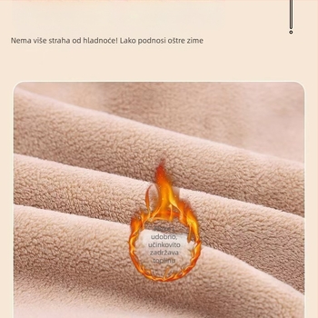 Grafen termo hlače s fleece podstavom, visokim strukom, dvostruki sloj od poliestera, zaštita koljena i struka