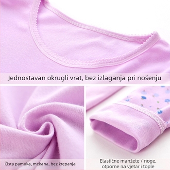 Anfiya set za trudnoću i dojenje od pamuka, dugi rukav, otvor za dojenje