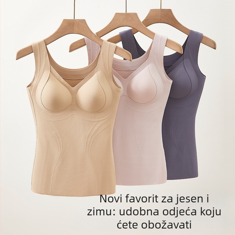 Ženska termalna vest s oblikovanjem tijela i zagrijavanjem, Derong tkanina, pulover stil