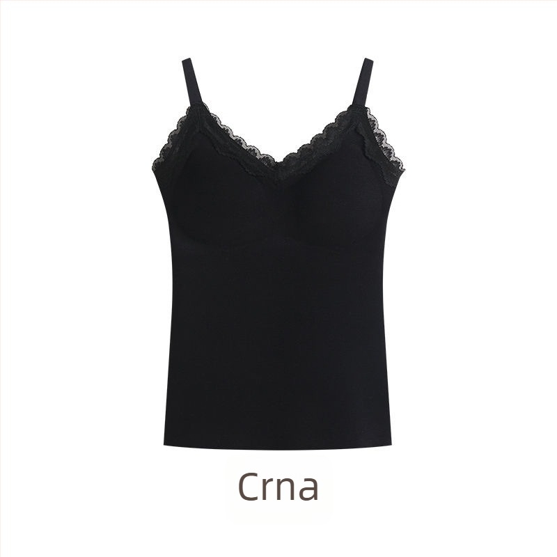 Ženski termalni top s integriranom podrškom za grudi, V izrez, jednoslojni, akrilna vlakna s 50–70% najlona, gustoća tkanine 161–180 g/m²