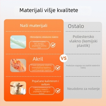 Termalna vesta od kašmira i svile, bezšivna, okrugli vrat, iznimno debeli materijal 301–350 g/m², pogodna za vanjsku upotrebu