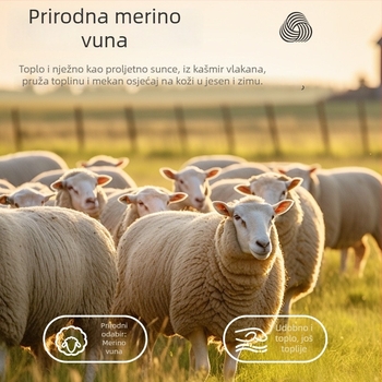 Ženski vuneni toplinski prsluk s integriranom jastučićem za prsni dio, bezšivni, baršunasto fleece podstava, okrugli ovratnik