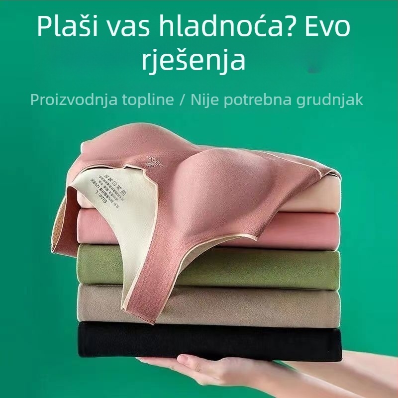 Ženski termalni prsluk s jastučićima za grudi, Cup-in dizajn, debela flisa unutrašnjost, Derong akril, samoogrijavanje, jednodijelni sloj