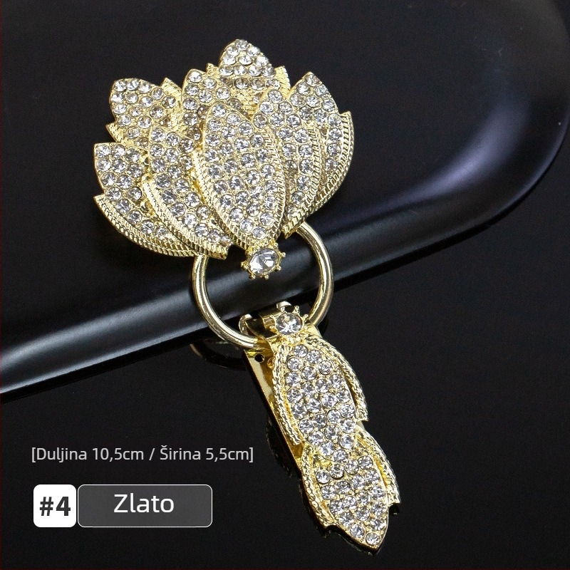 Hengmeihe kopča za ovratnik sa kristalima, duckbill oblik, za norkino krzno – premium dodatak za odjeću