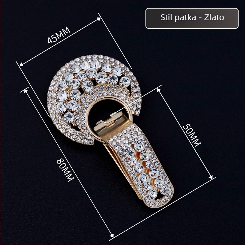 Hengmeihe dekorativna kopča za kapute — od cinkovog legura s imitacijskim kristalima, klasični nacionalni stil, minimalistički dizajn