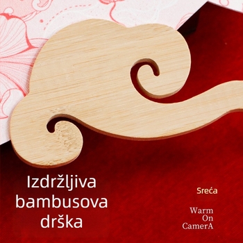 Papirnati ručni ventilator, skelet od bambusa, tisak, brend Nine-screen, stil nacionalnog trenda