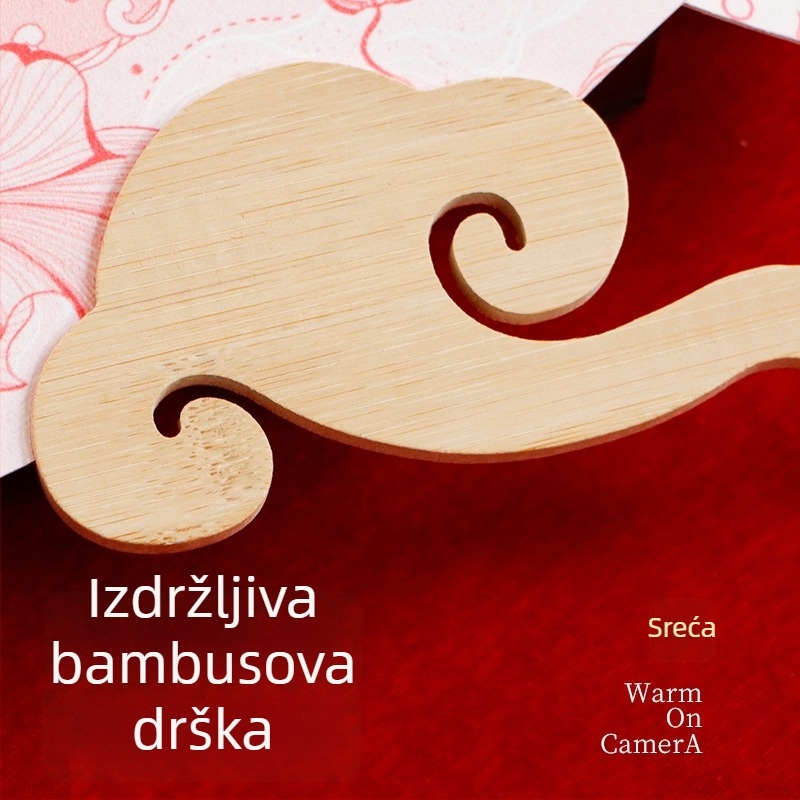 Papirnati ručni ventilator, skelet od bambusa, tisak, brend Nine-screen, stil nacionalnog trenda