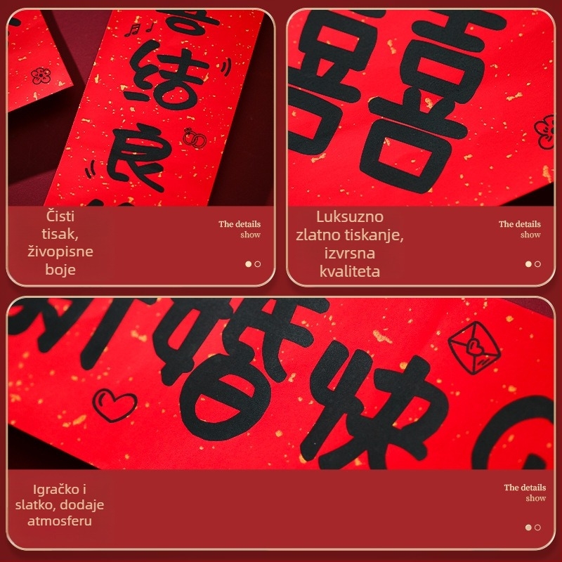 Set svadbenih rekvizita za fotografiranje — mini dvostruki natpisi i jutarnja haljina; pakiranje: OPP vrećica; materijal: karton; marka Feiyufei; namijenjeno za vjenčanja; kategorija: Druge vjenčane potrepštine.