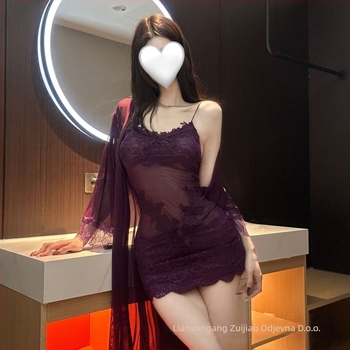 Intimna haljina s čipkasto mrežastim panelom, prozirna, bodycon, poliester