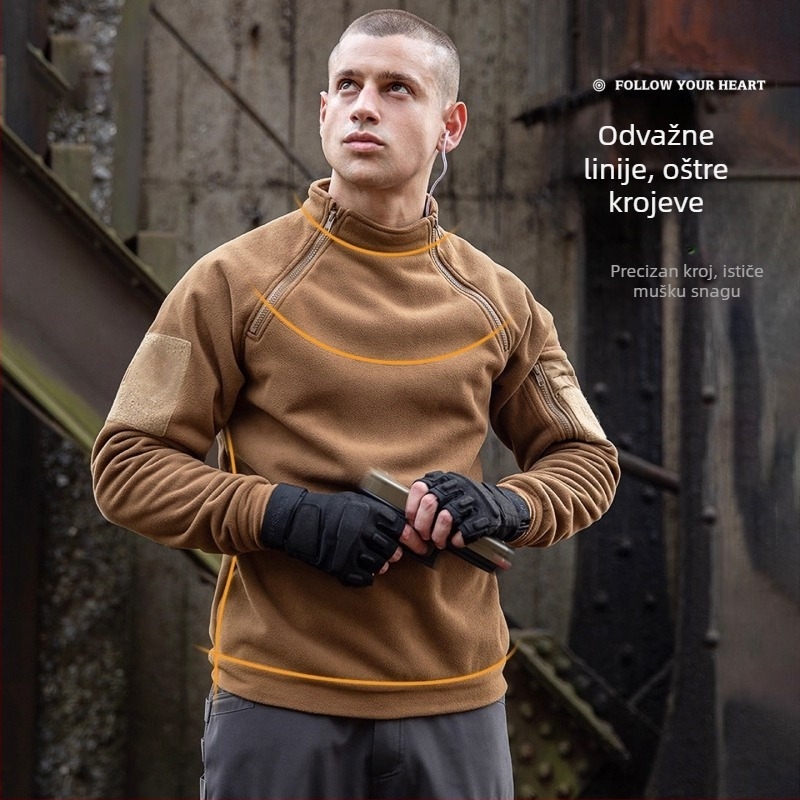 Fleece cardigan jakna, unisex; vanjski materijal poliester; podstava poliester