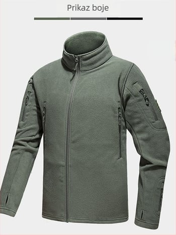 Mingpeng muška fleec jakna – kardigan stil, flis podstava, 10% perja, za zimu, proljeće i jesen