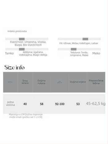 Ženski hoodie s dvostrukim zatvaračima, struk naglašen, pamuk, dugi rukavi, udoban slobodan kroj