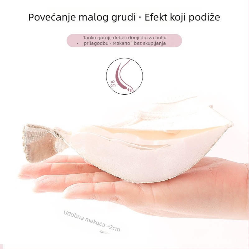 Ženski grudnjak bez žice, čipka, 3/4 košarica, tanji gornji dio, fiksirane dvostruke naramenice, stražnje kopčanje s tri reda kukica