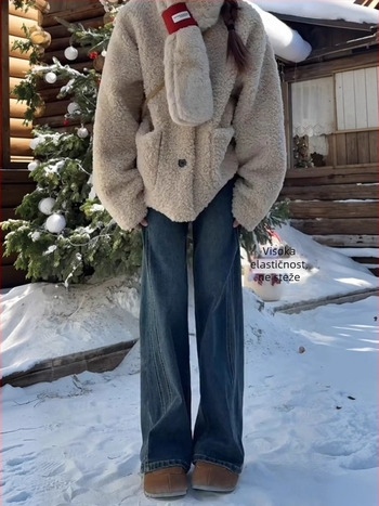 Traperice s flecom, široke nogavice, visok pojas, duljina do poda