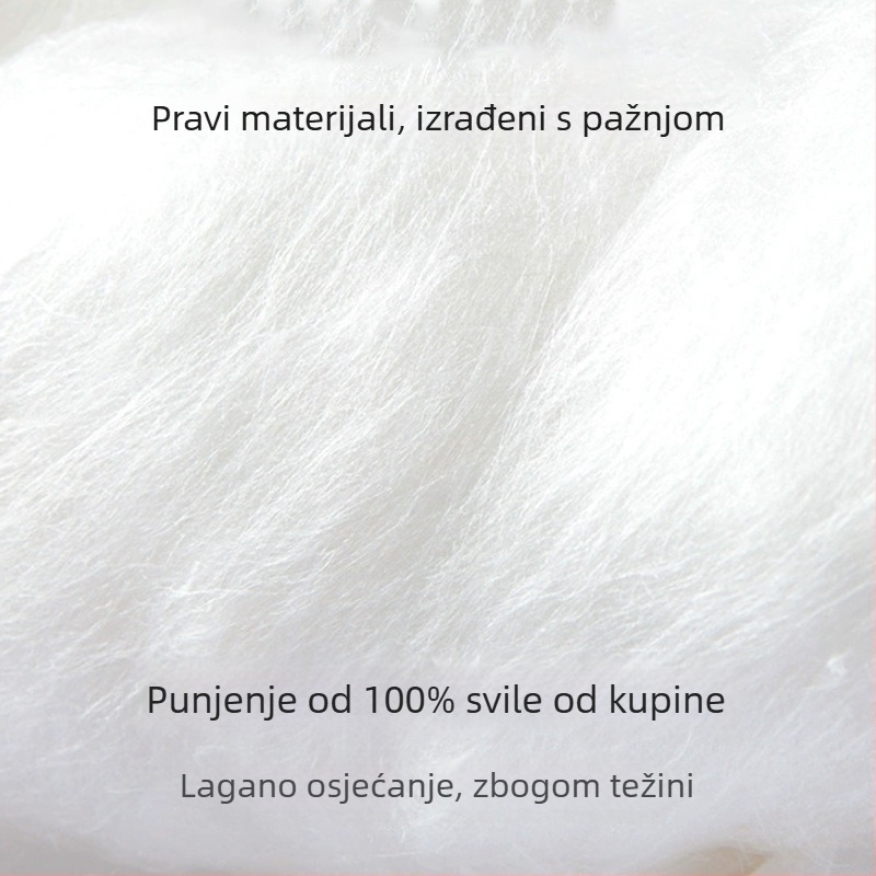 Ženska puffer vesta s punilom od mulberijevih svila, V-izrez, romb uzorak, kratka duljina 40–50 cm, vanjski materijal poliester