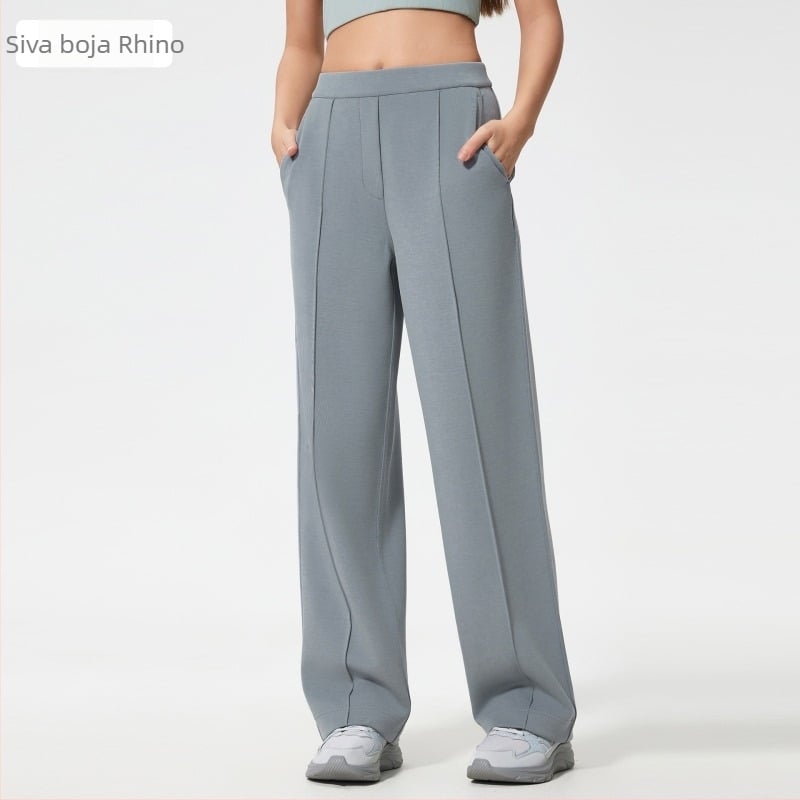 Ženske hlače za sport s srednjim strukom, opušten kroj, prozračan materijal (Srednji struk, Opušten kroj, Prozračan, Za trčanje i fitness)