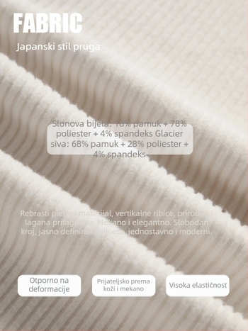 Ženske joggerice s visokim strukom i šnirkom, labavog kroja, prozračne tkanine od pamuk–polyester, pogodne za trčanje i vježbanje