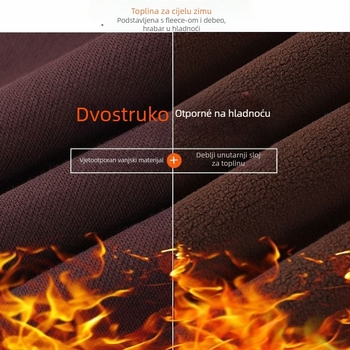 Ženske sportske hlače s fleec podstavom, zima 2023, visok pojas, ravni kroj, ležerni gradski stil, pamuk >95%