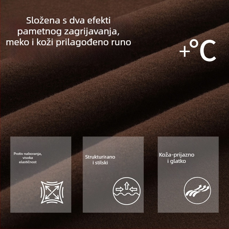 Ženske Lyocell hlače s visokim strukom, širokih nogavica, četkanog materijala