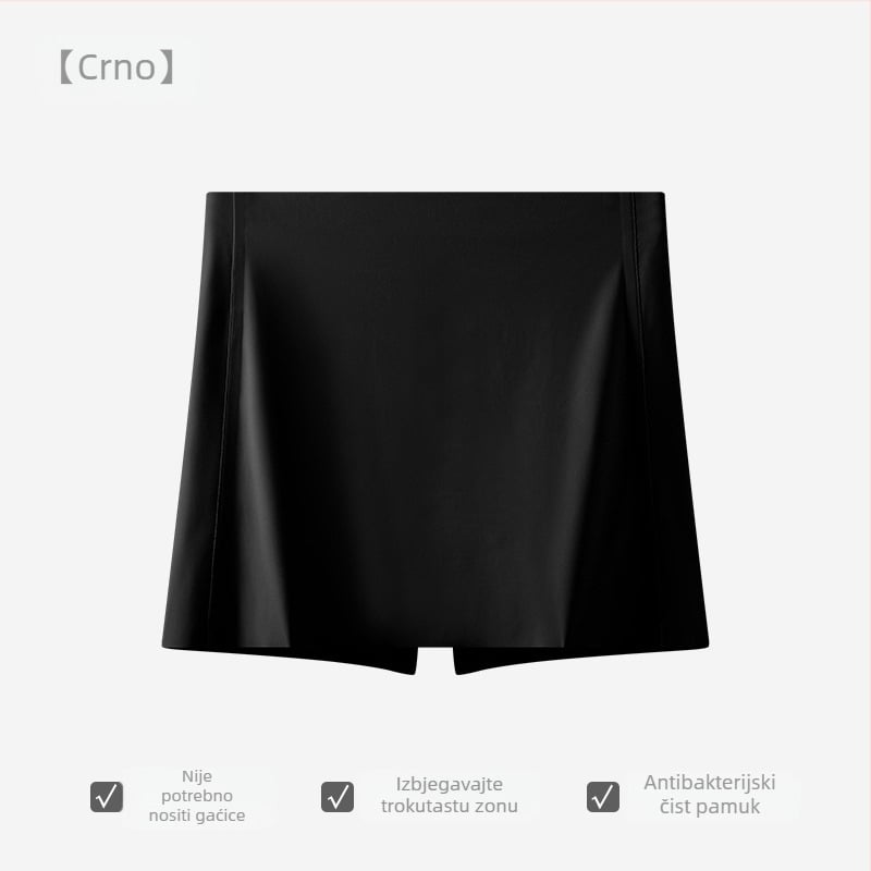 Ženske bešivne gaćice za sigurnost s dvostrukim slojem zaštite i dizajnom protiv izlaganja, Ice Silk materijal, srednja visina struka, 75% najlona, podstava od 100% pamuka.