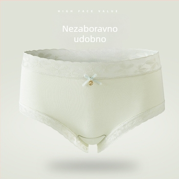 Ženske gaćice od pamuka sa srednjim strukom, 40 komada, podstava od 7A mulberry silk u preponi, antibakterijske i prozračne, trokutasti kroj, set od 40 kom