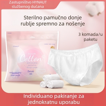 Jednokratne porodne gaćice za majke, sterilne, pamuk, prozračne, srednje visokog pojasa, podstava od pamuka