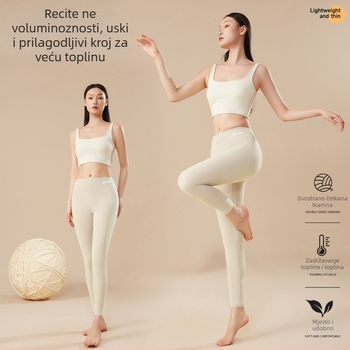 Termo hlače i tajice set – poliester vlakno, dvostruki sloj, baršunasta unutrašnjost, bez šavova, debljina 201–250 g/m², unisex