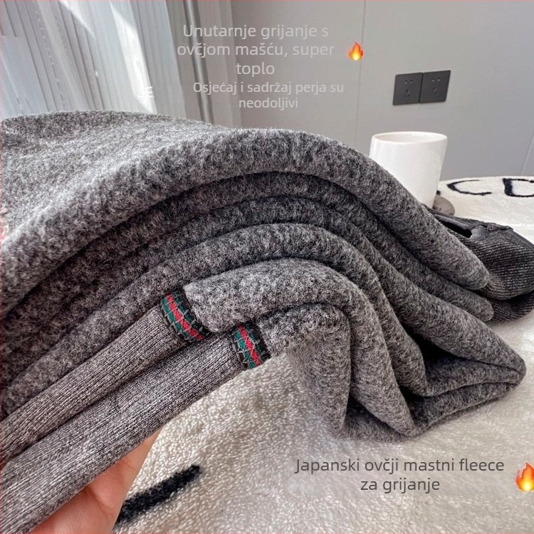 Little Pepper Jeftina verzija za jesen-zimu debeli pamuk legice s vertikalnim prugama za žene — podizanje stražnjice, kontrola trbuha, zatezanje nogu