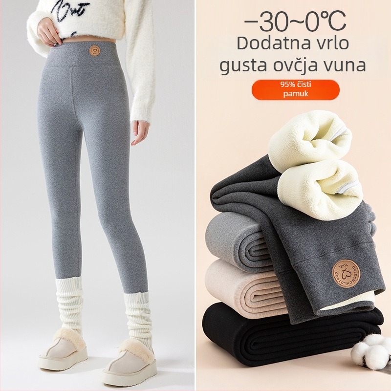 Pamukaste tajice s flis podstavom, debele, visoka elastičnost, zadržavaju toplinu