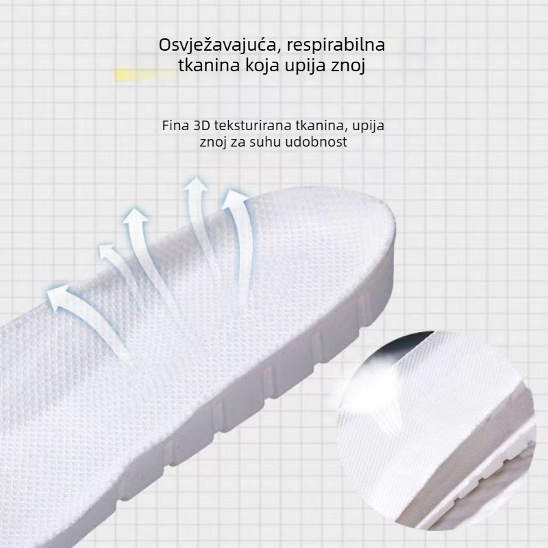 PU ulošak za sportske cipele – ublažavanje udara, prozračan, upija vlagu, povećanje visine, cijeli ulošak