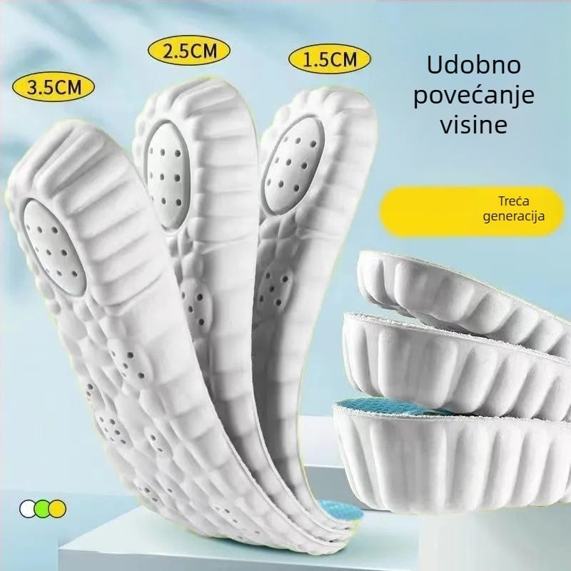 Povišavajuće uloške za muškarce i žene, podrška luka, EVA cijela uložak, prozračni, nevidljivi unutarnji povišavajući ulošci za čizme Martin