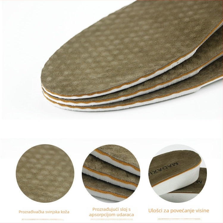 Kožna uloška za povećanje visine – puna uložak, unisex, povećanje 1.5–3.5 cm, model M-111