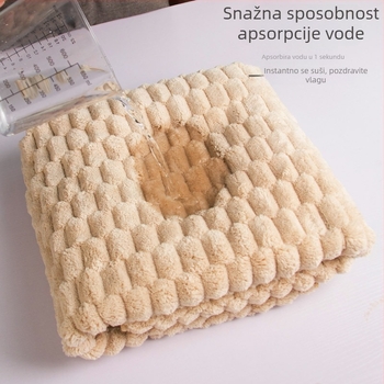 Ručnik za lice od koralnog flisa, Jacquard 150D, težina 80–100 g