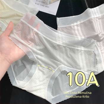 Ženske gaćice od ice silk s pamukom za međunožje, srednje visoki struk, prozračne i brzo sušeće