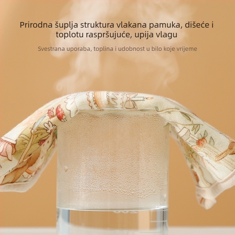 Krpa za pljuva Type A, četveroslojna pamučna gazasta, dječji ručnik za lice i ruke, upijajući