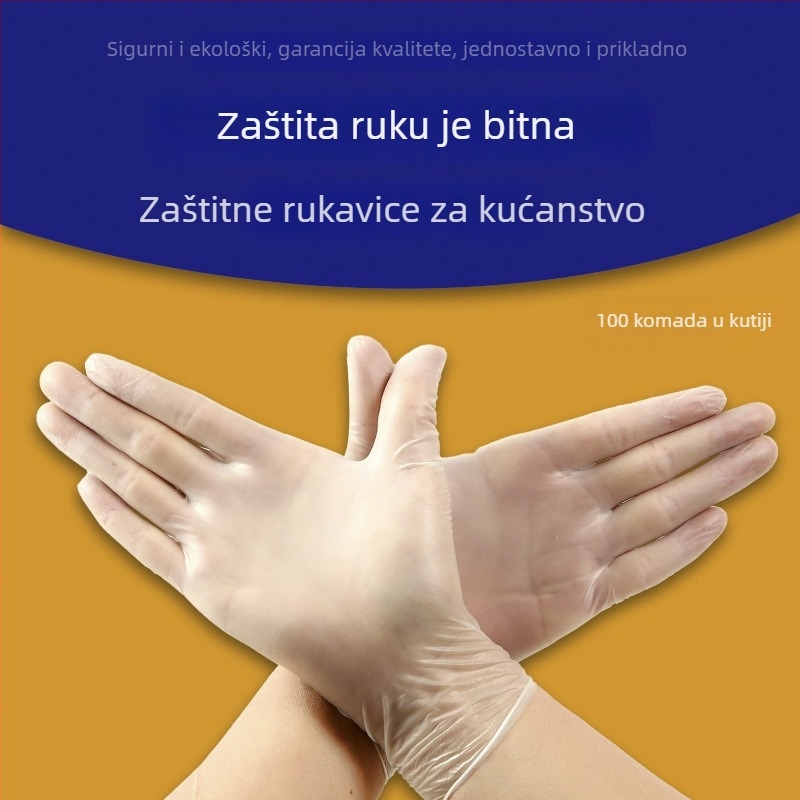 Jednokratne nitril rukavice, standardne debljine, protivklizna površina, otporne na habanje, 1000 komada u kutiji.