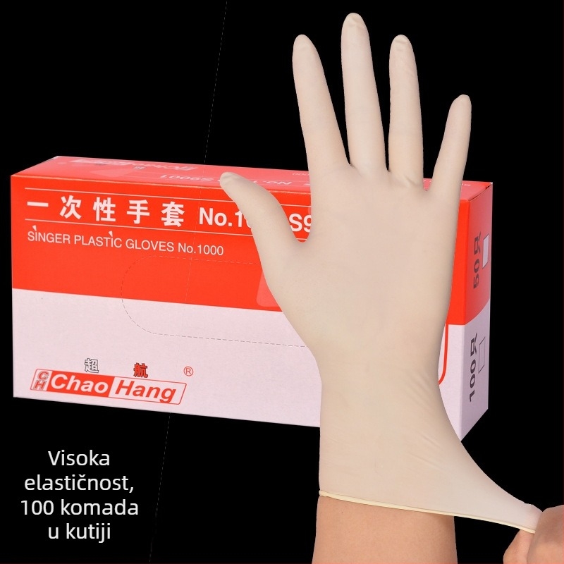 Jednokratne nitril rukavice, standardne debljine, protivklizna površina, otporne na habanje, 1000 komada u kutiji.