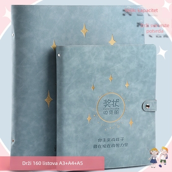 Kožna knjiga za zbirku certifikata, Avinar model 05, 120 stranica, prilagodba dostupna, debljina 4