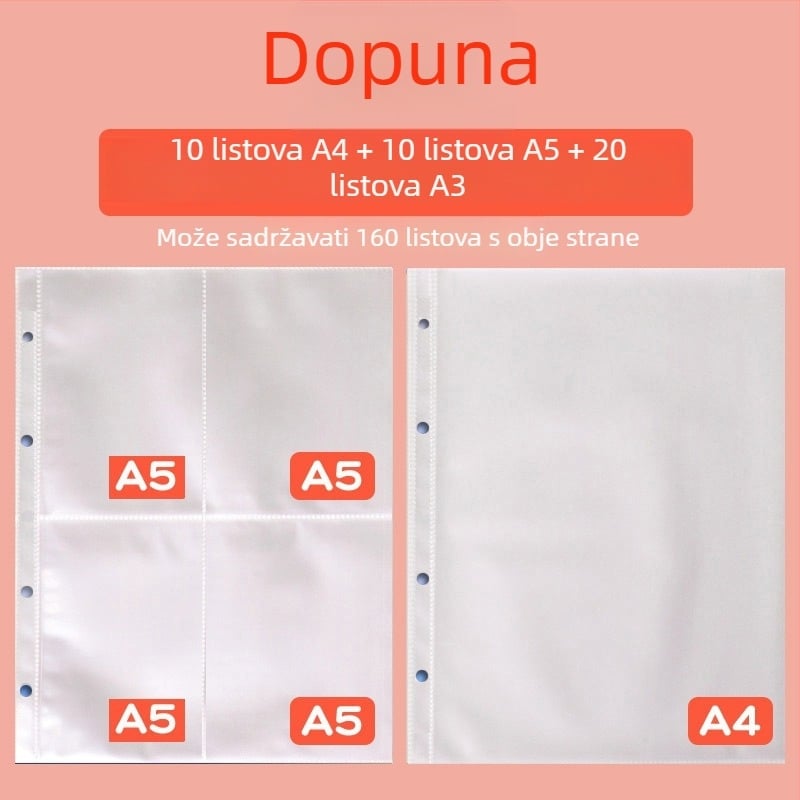 Kožna knjiga za zbirku certifikata, Avinar model 05, 120 stranica, prilagodba dostupna, debljina 4