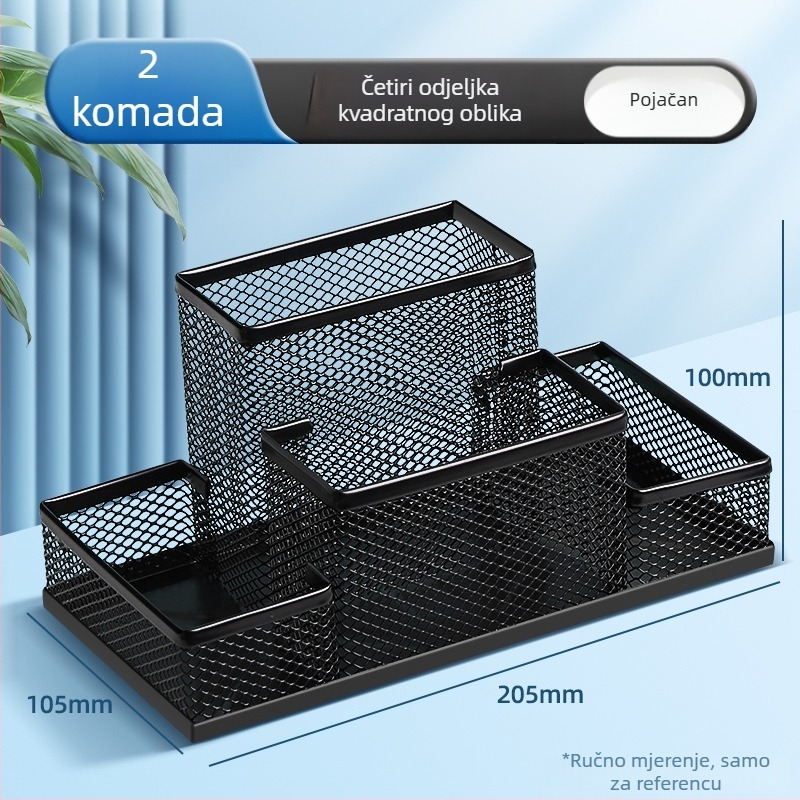 Excellent metalni držač za pero – višenamjenski stolni organizator za uredske potrepštine